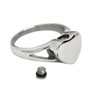 Stainless Steel Cremation Urn Ring ~ Size 8